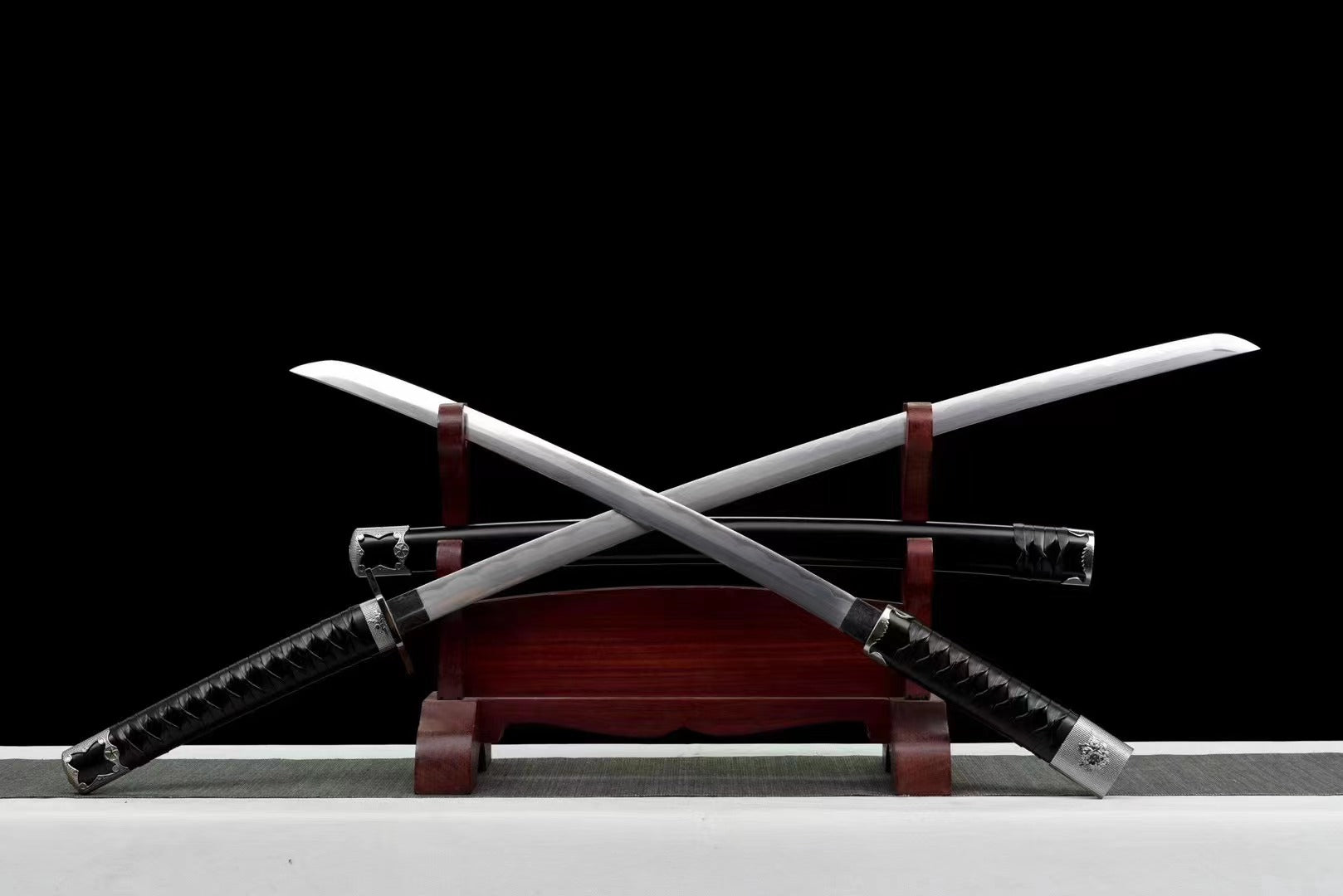 Two swords in one sheath , Handmade Manganese Steel Full Tang Real Japanese Katana - Tophatter Daily Deals