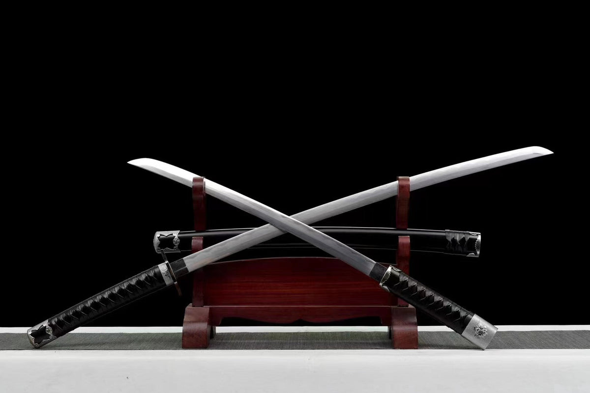 Two swords in one sheath , Handmade Manganese Steel Full Tang Real Japanese Katana - Tophatter Daily Deals