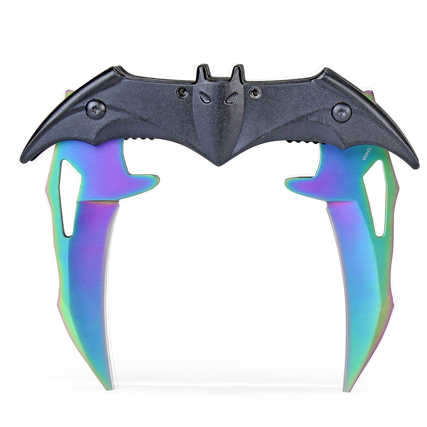 Batman Knife Twin 2 Blade Folding Knife Coloful - Tophatter Daily Deals