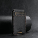 Android Universal Phone Magnetic Card Holder MagSafe Magnetic Ring PU Leather Black 1pc 0 - Tophatter Daily Deals