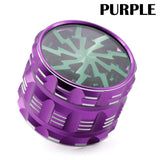 Aluminum alloy four-layer smoke grinder Purple 0 - Tophatter Daily Deals