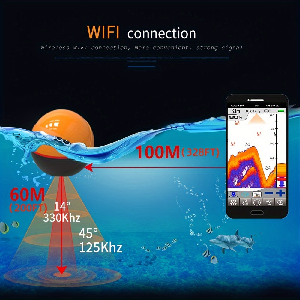 WIFI Fish Finder Wireless Sonar Echo Sounder Outdoor > Fishing - Tophatter Daily Deals