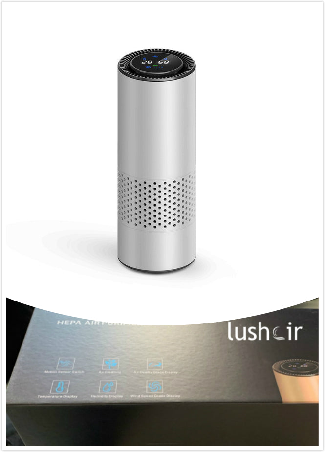 Air Purifier with HEPA Filter Air Anion Car Air Purifier Infrared Sensor Air Cleaner best for Car Home Office Silver 7 - Tophatter Daily Deals