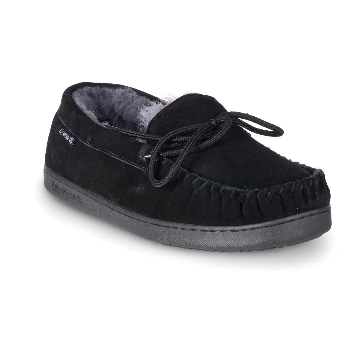 Bearpaw Men's Moccasin II Slipper Black Grey Footwear - Tophatter Daily Deals