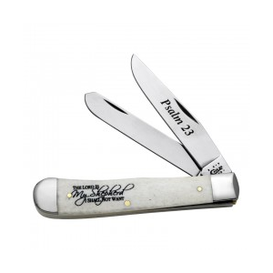 Case - Trapper - Psalms 23 - White - 08795 Knives - Tophatter Daily Deals