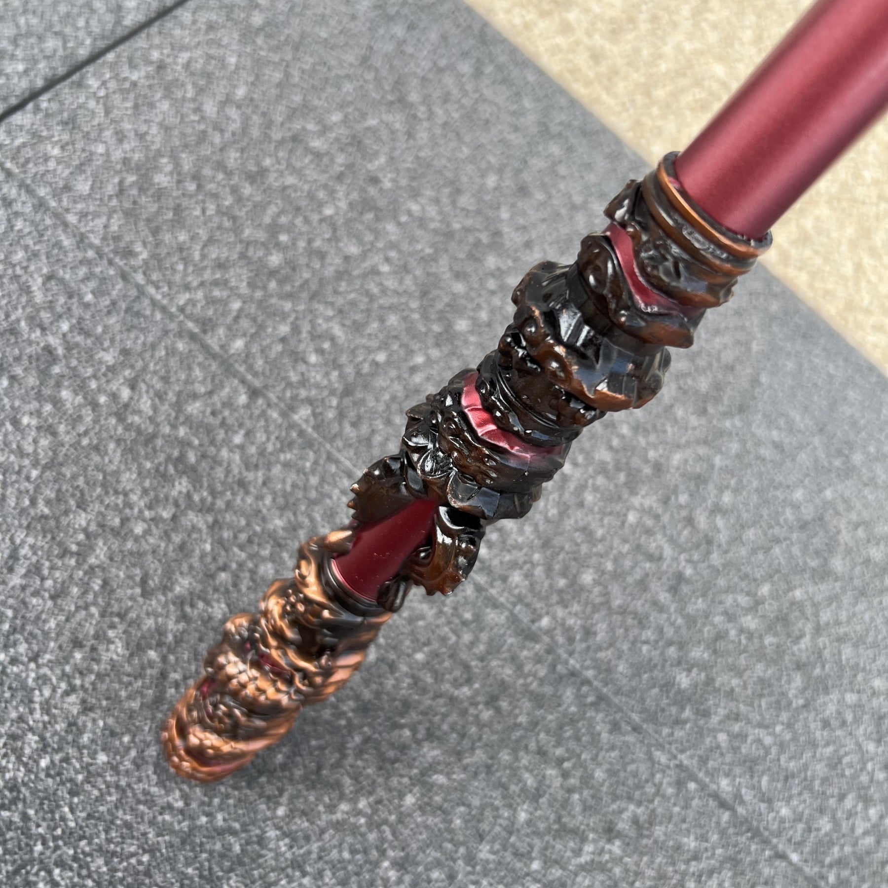 Black MyTh WuKong Zinc Alloy Coiled Dragon Steel Rod - Tophatter Daily Deals