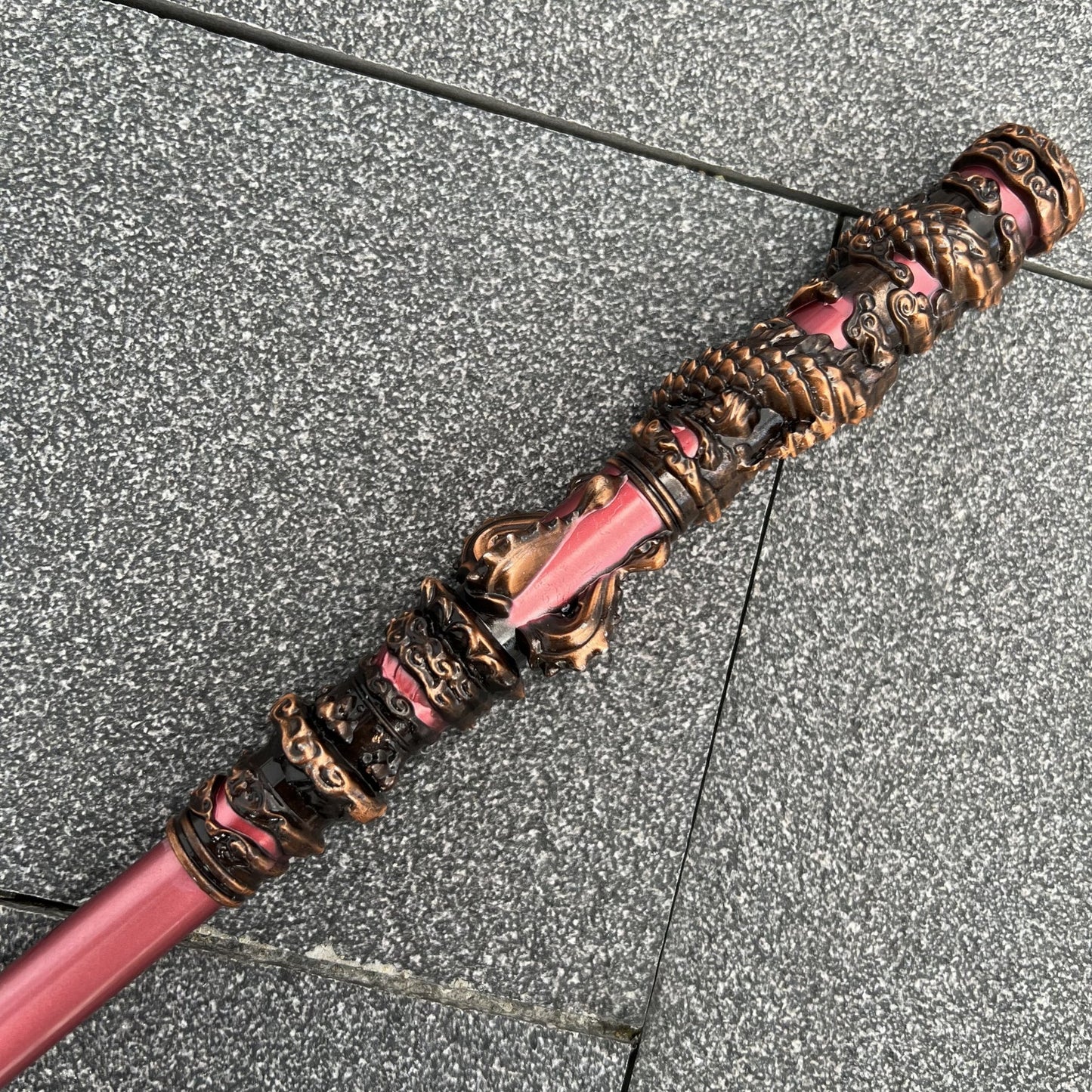 Black MyTh WuKong Zinc Alloy Coiled Dragon Steel Rod - Tophatter Daily Deals