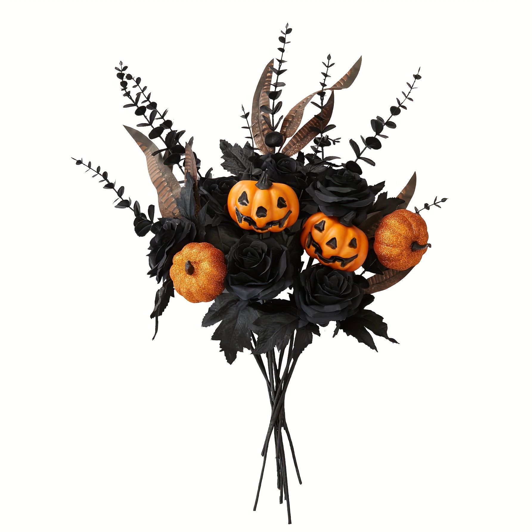 Halloween Pumpkin Feather Picks Decoration (5pcs) Halloween - Tophatter Daily Deals