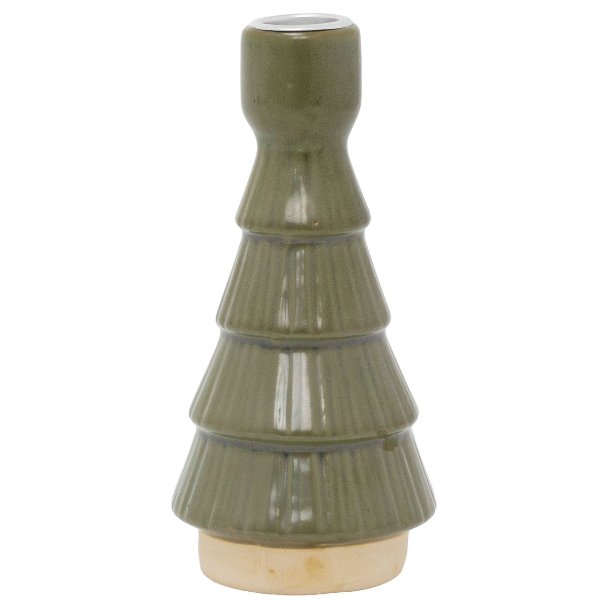 Christmas Tree Candle Holder, 16cm Green Candlestick Holder with Metal Cup Candle Holder - Tophatter Daily Deals