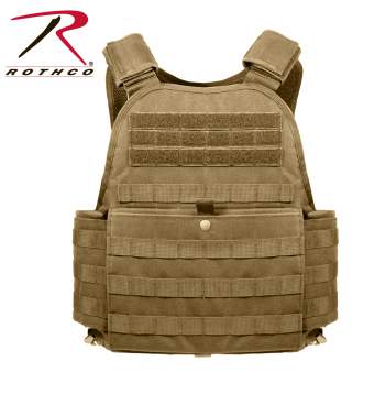 Rothco MOLLE Plate Carrier Vest (COYOTE) - Tophatter Daily Deals