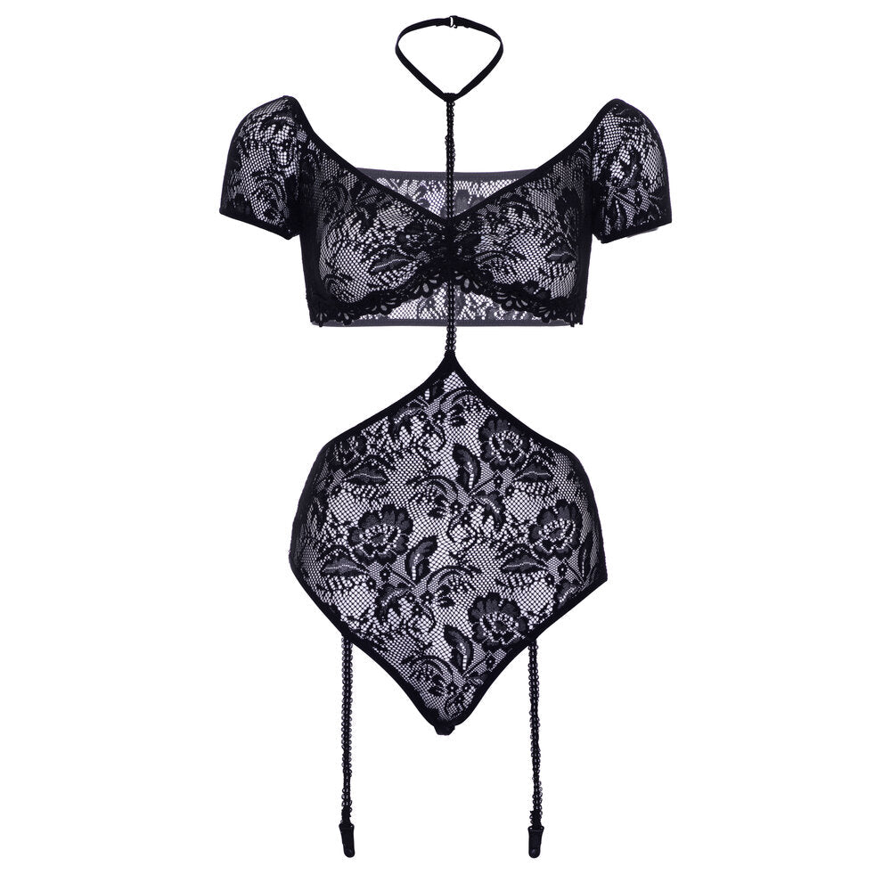 Leg Avenue Lace Bandeau and Teddy Set – 2 Piece Lingerie Set > Clothes > Lingerie Sets - Tophatter Daily Deals