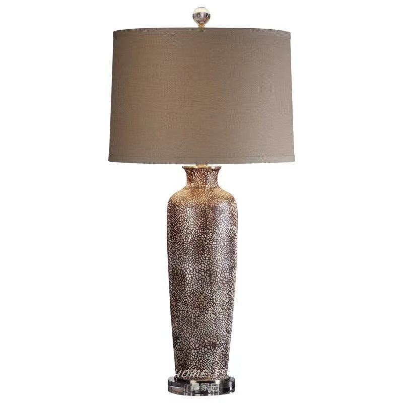 Bedroom Bedside Vintage Snakeskin Pattern Ceramic Table Lamp Picture color 0 - Tophatter Daily Deals