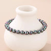 Stainless Steel Shell Pearl Bead Bracelet Blue Camouflage One Size Bracelets - Tophatter Daily Deals