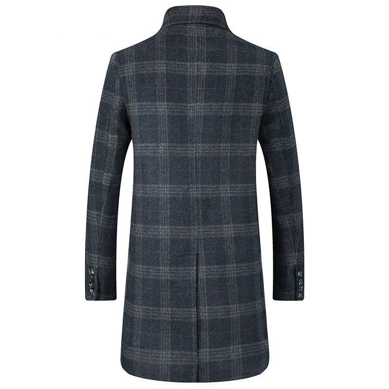 Warm Refined Men's Overcoat - Longline, Wool, Citywear 3D Changing Face Moving Picture Frame - Tophatter Daily Deals