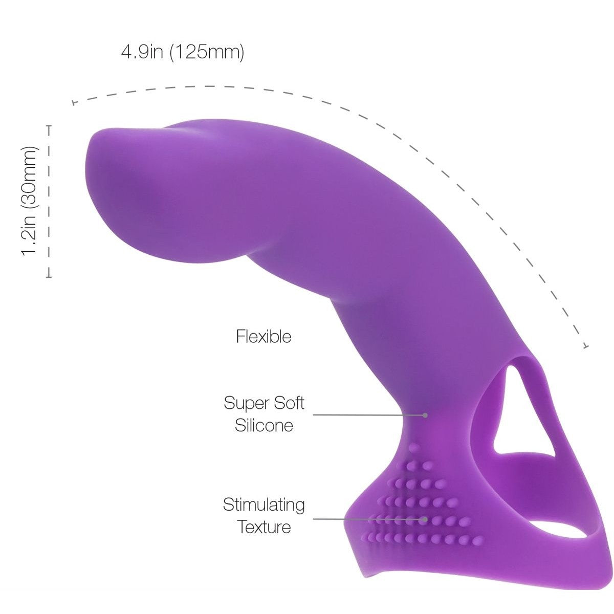 Extra Touch Silicone Finger Sleeve in Purple Finger Sleeves - Tophatter Daily Deals