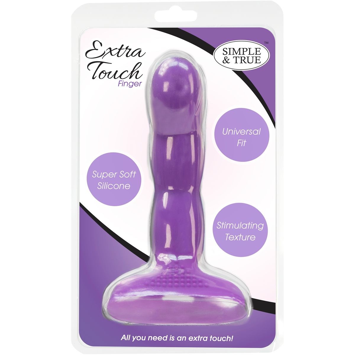 Extra Touch Silicone Finger Sleeve in Purple Finger Sleeves - Tophatter Daily Deals