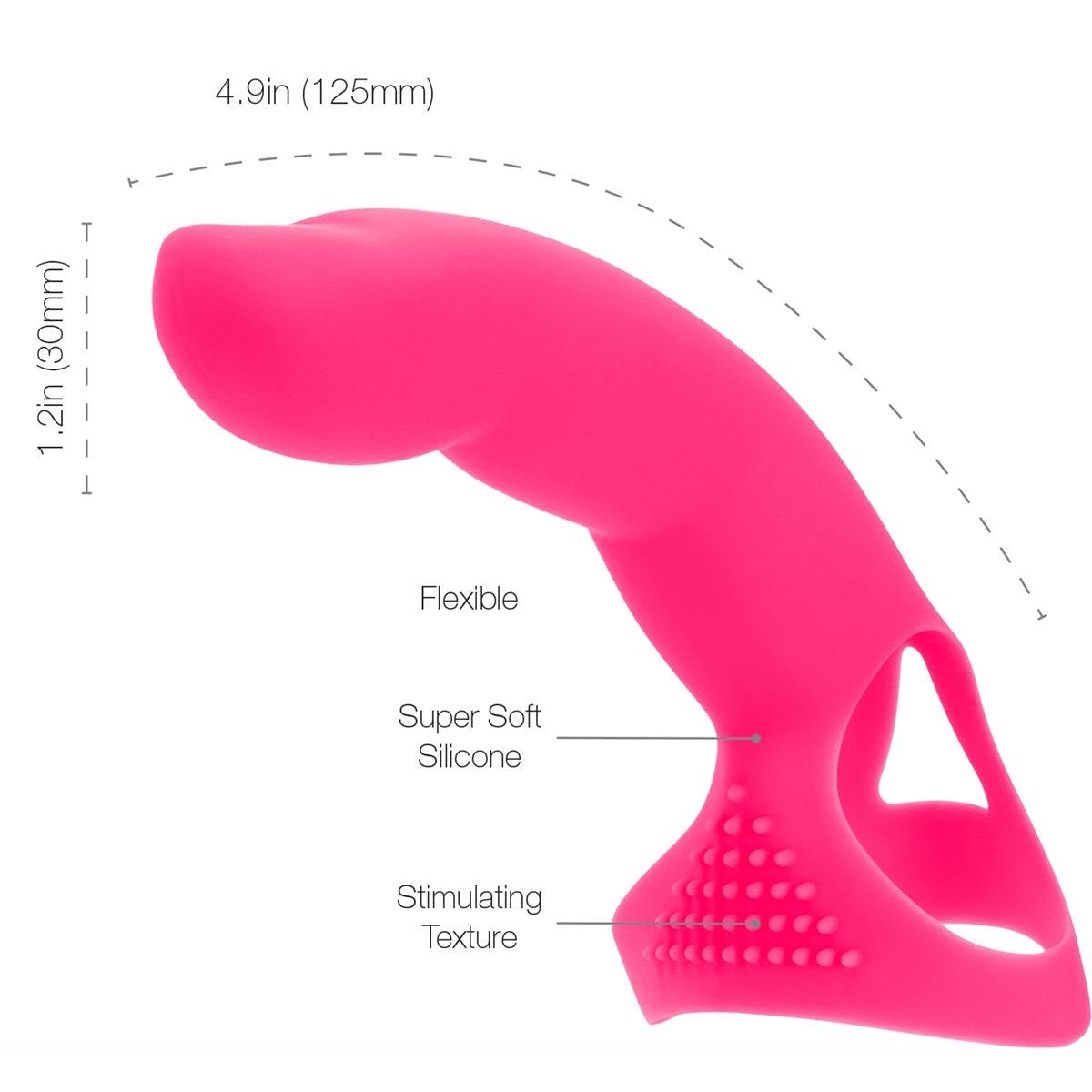 Extra Touch Silicone Finger Sleeve in Pink Finger Sleeves - Tophatter Daily Deals