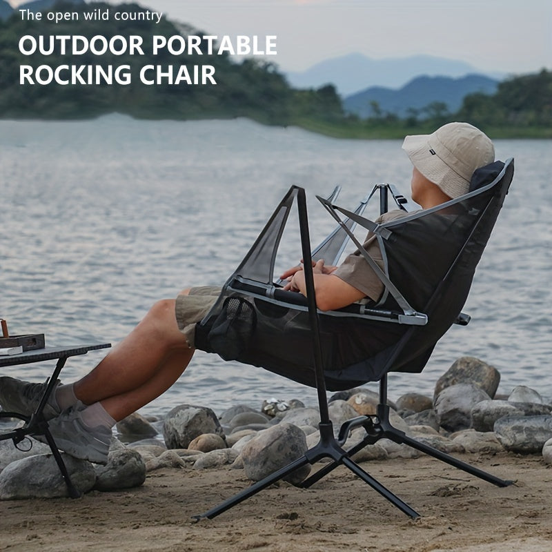 Folding Outdoor Chair with Footrest Folding Chairs & Stools - Tophatter Daily Deals