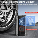 Tire Inflator Portable Air Compressor – Cordless 150PSI Pump with 10000mAh Battery for Car, Bike, Motorcycle, and Ball Automotive - Tophatter Daily Deals