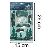 Snow Leopards Pop & Slot 3D Decoration | Build Your Own Winter Landscape Diorama Ornament - Tophatter Daily Deals