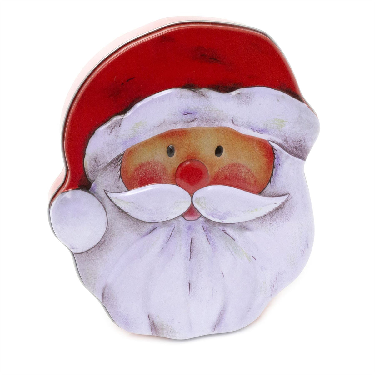 Charming Christmas Storage Tin With Festive Designs for Sweets Treats Surprises - Santa Tin - Tophatter Daily Deals