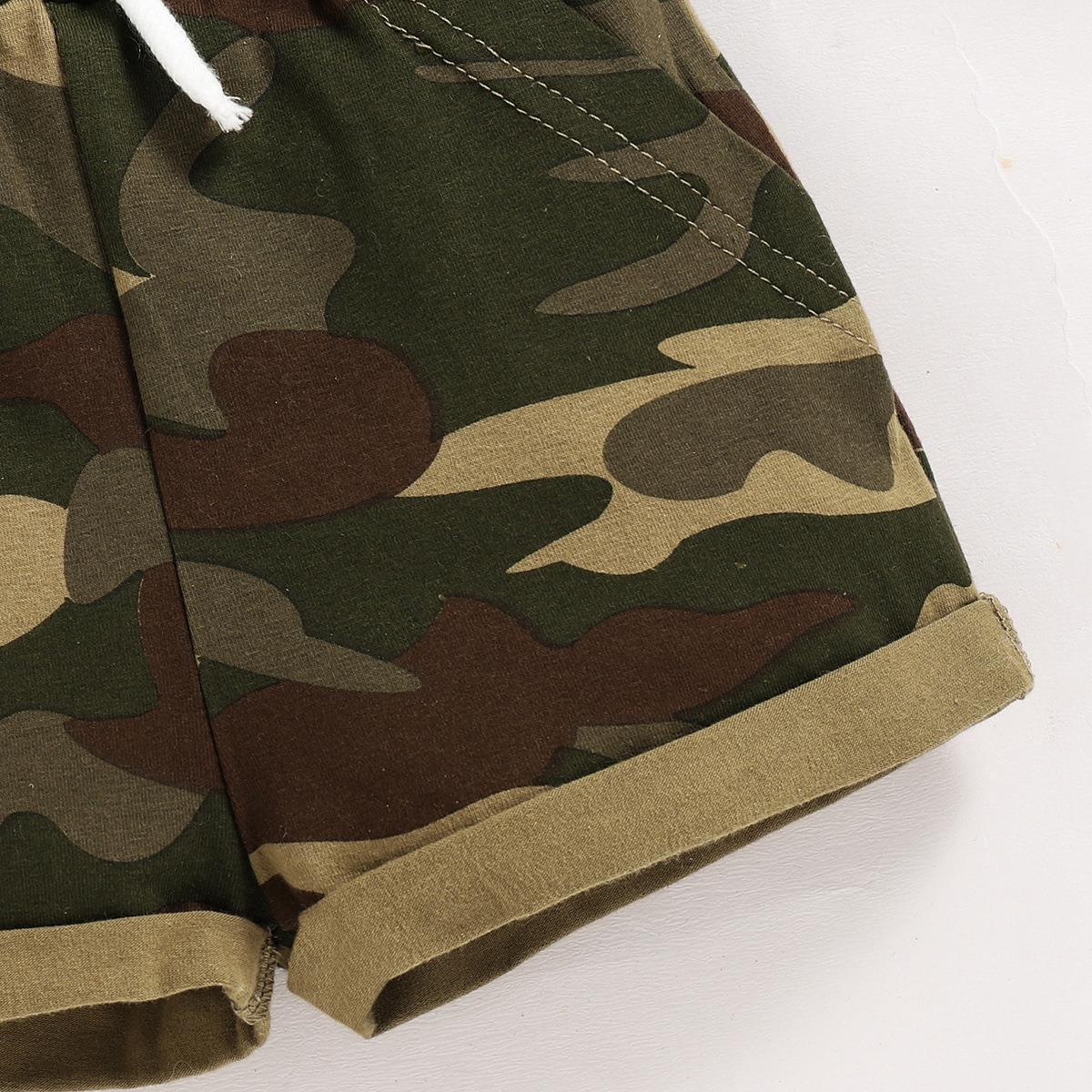 Boys' Summer Hooded Children's Casual Camouflage Shorts 0 - Tophatter Daily Deals