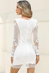 Round Neck Long Sleeve Lace Dress Casual Dresses - Tophatter Daily Deals