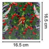 Pack of 20 Robin & Berries Christmas Napkins | Festive Paper Napkins - 33cm Napkins - Tophatter Daily Deals