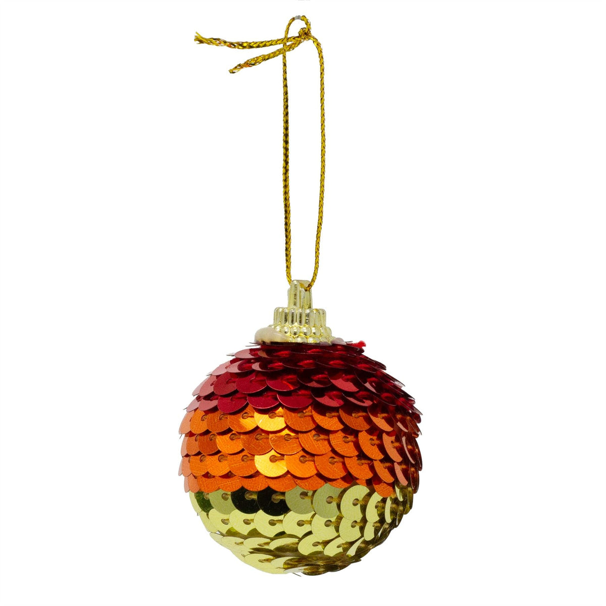 Set of 8 Sequin Rainbow Christmas Baubles | Multicoloured Tree Decorations - 4cm Baubles - Tophatter Daily Deals