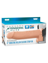 Fantasy X-Tensions Elite (Beige/Brown) – Vibrating Hollow Silicone Strap-On 8 Inch > Dildos > Strap On Harnesses - Tophatter Daily Deals