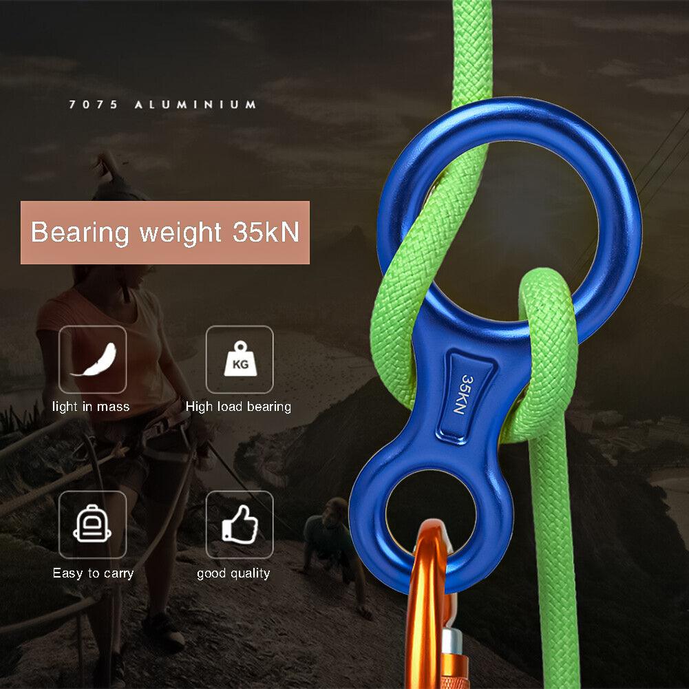 Figure of 8 Descender - Figure 8 Climbing Descender Ring Outdoor Mountaineering Equipment Outdoor Recreation - Tophatter Daily Deals