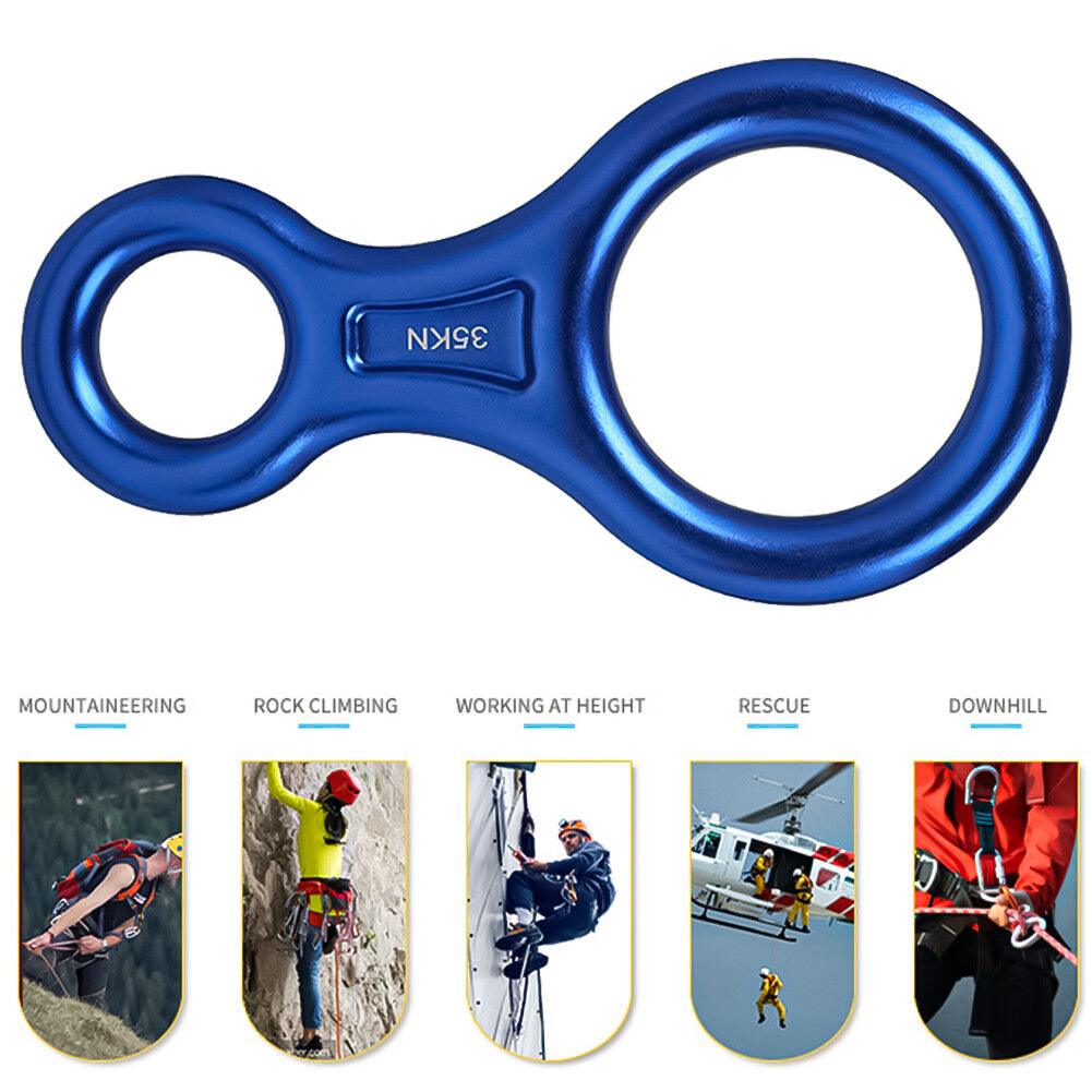 Figure of 8 Descender - Figure 8 Climbing Descender Ring Outdoor Mountaineering Equipment Outdoor Recreation - Tophatter Daily Deals