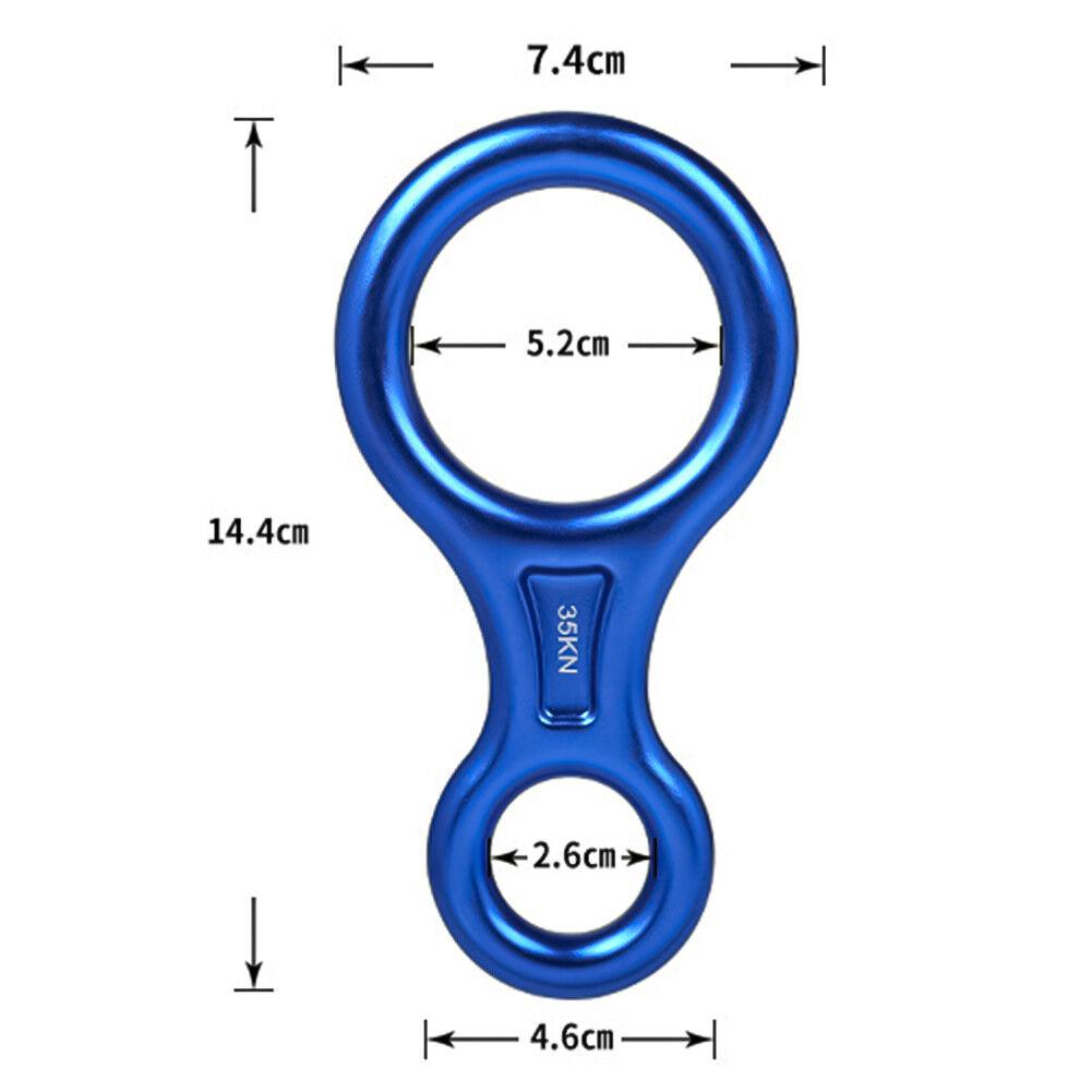Figure of 8 Descender - Figure 8 Climbing Descender Ring Outdoor Mountaineering Equipment Outdoor Recreation - Tophatter Daily Deals