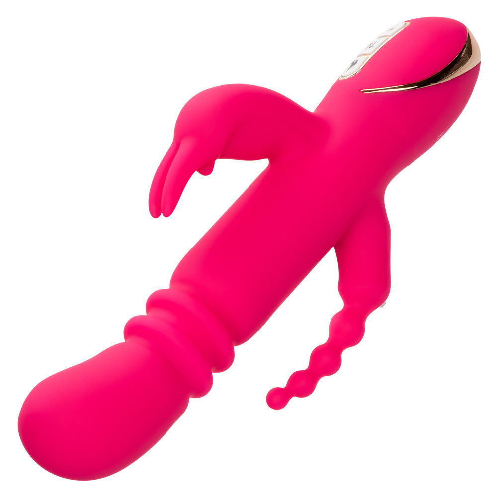 Jack Rabbit Signature Heated Silicone Triple Fantasy Rabbit Vibrator Pink > Vibrators > Ladies > Rabbit Multi - Tophatter Daily Deals
