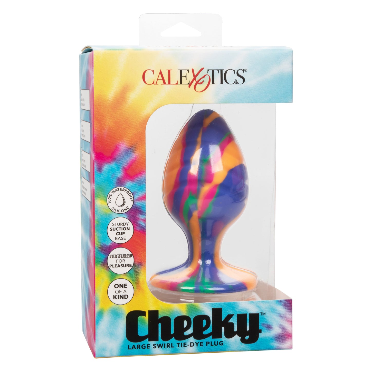 Cheeky Large Swirl Tie Dye – Colorful Large Butt Plug > Anal Range > Butt Plugs - Tophatter Daily Deals
