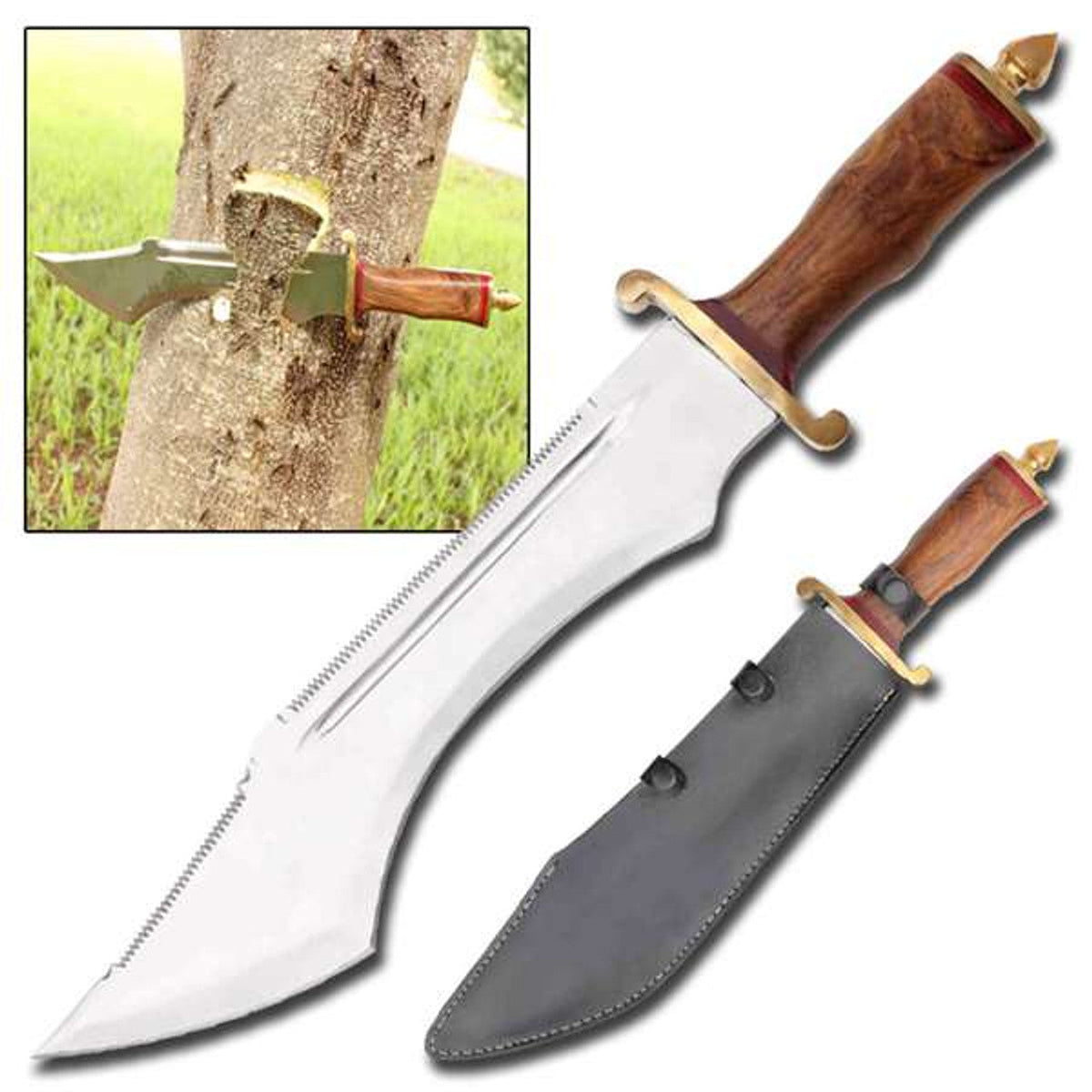 Edge Ripper Double Sawback Bowie Knife - Tophatter Daily Deals