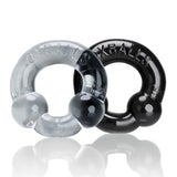 Ultraballs 2 Pack Cockring Black and Clear > Cock Ring > Sets - Tophatter Daily Deals