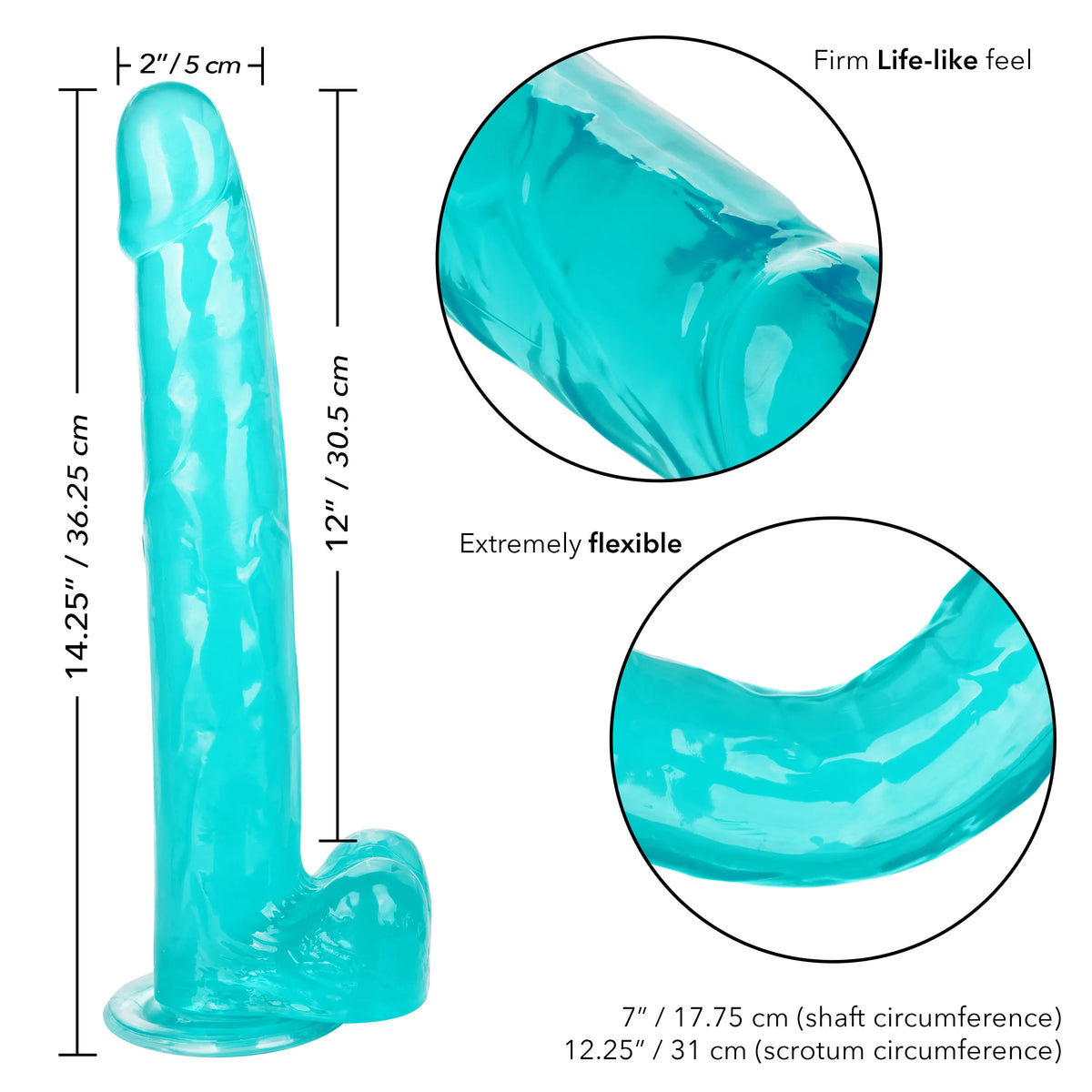 Size Queen 12 Inch Realistic Dildo – Firm 30.5 Cm Dildo > Dildos > Large Dildos - Tophatter Daily Deals
