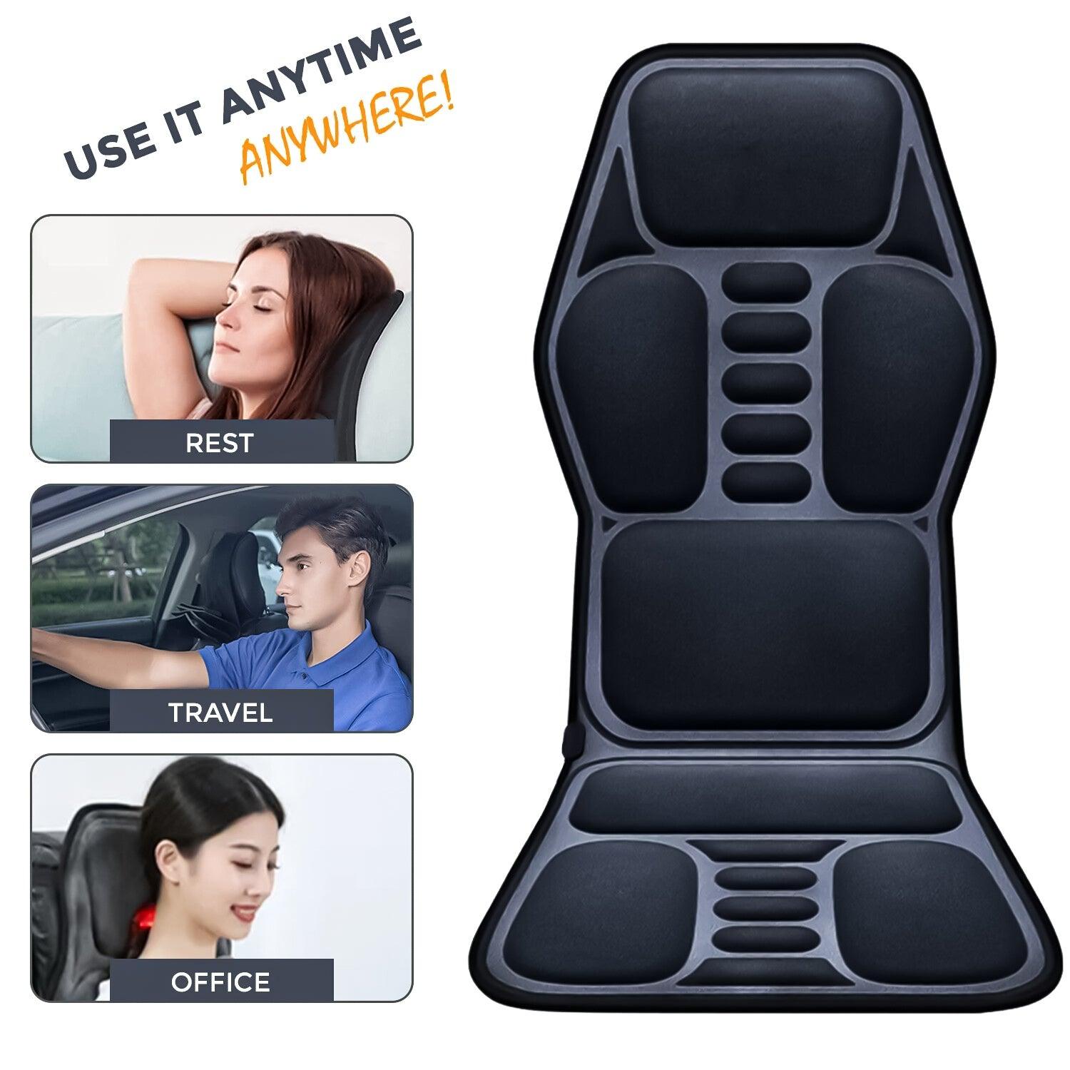Full Body Massage Mat With Heat - 8 Modes Massage Cushion Full Back Car Chair Seat Pad Mat Neck Heat Massager UK Exercise & Fitness Equipment Manuals - Tophatter Daily Deals