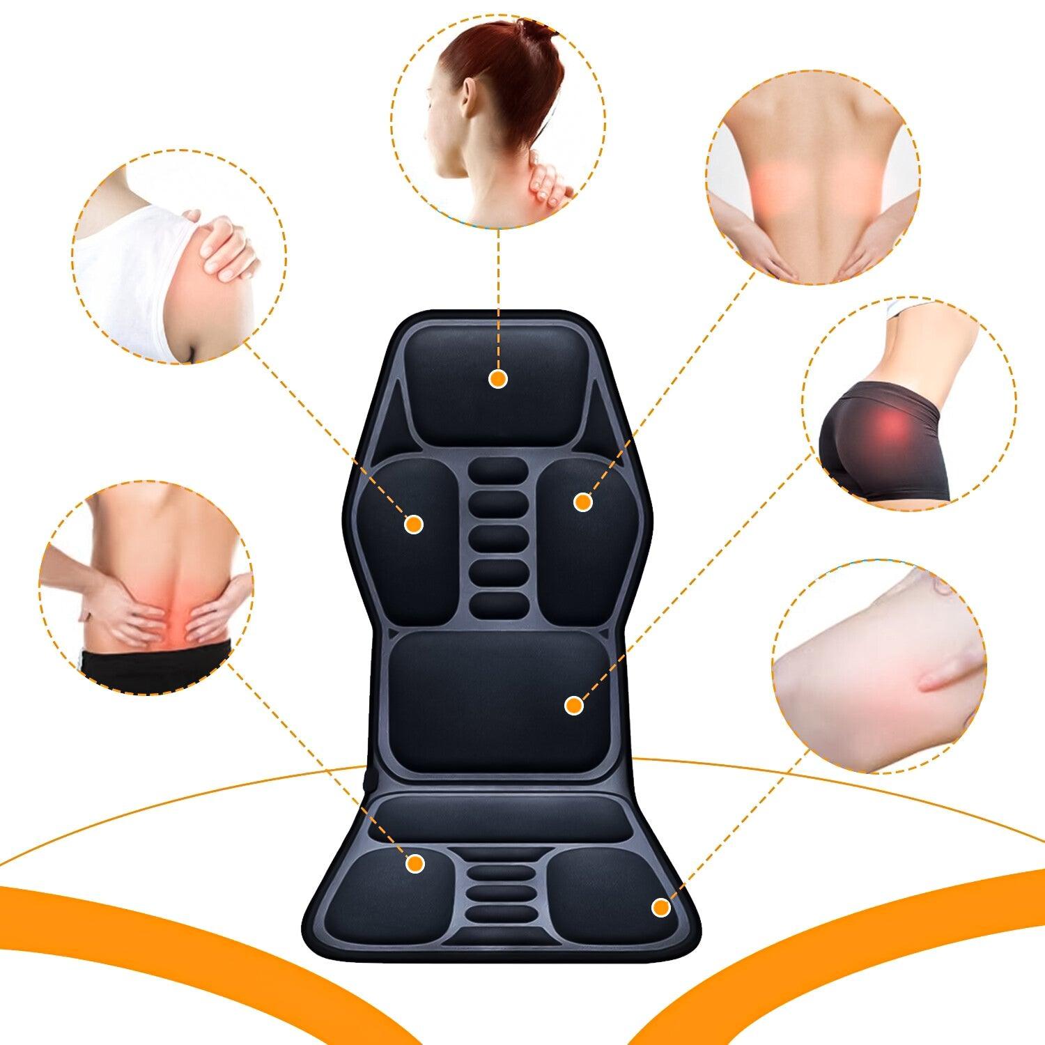 Full Body Massage Mat With Heat - 8 Modes Massage Cushion Full Back Car Chair Seat Pad Mat Neck Heat Massager UK Exercise & Fitness Equipment Manuals - Tophatter Daily Deals