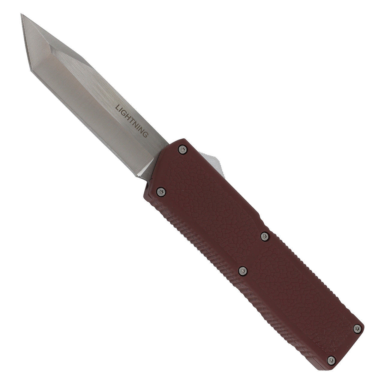 7.85" Georgia Red Clay Heavy Duty Lightning Automatic OTF Knife - TOPHATTER'S ARMORY DEALS Collectible Weapons - Tophatter Daily Deals