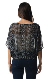 Women's Printed Chiffon Top Top - Tophatter Daily Deals
