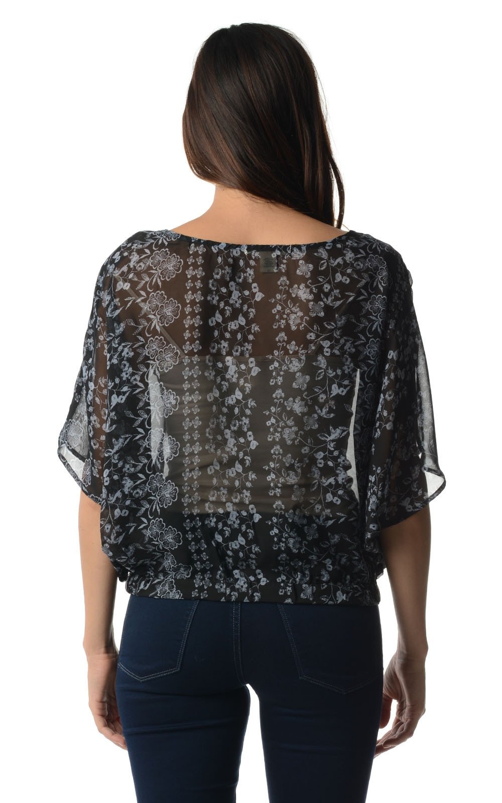 Women's Printed Chiffon Top Top - Tophatter Daily Deals