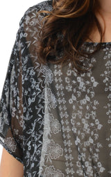 Women's Printed Chiffon Top Top - Tophatter Daily Deals