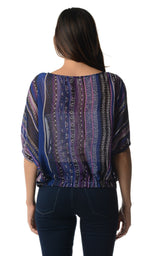 Women's Printed Chiffon Top Top - Tophatter Daily Deals