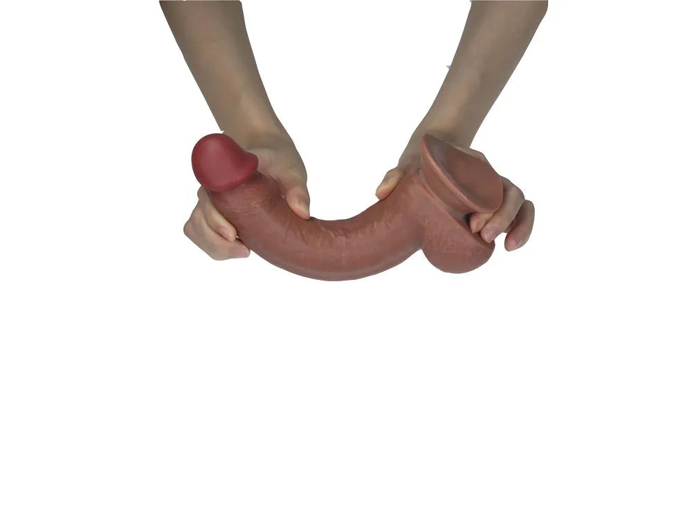 Real Skin 9 Inch Dual Layer Sliding Skin Dildo > Dildos > Realistic Dildos - Tophatter Daily Deals