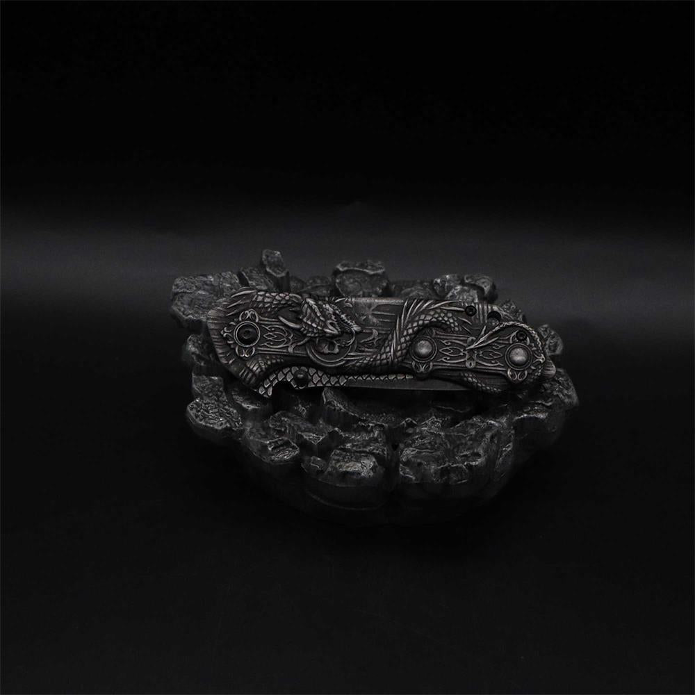 Evil Dragon Sculpture Knife Folding Knife - Tophatter Daily Deals