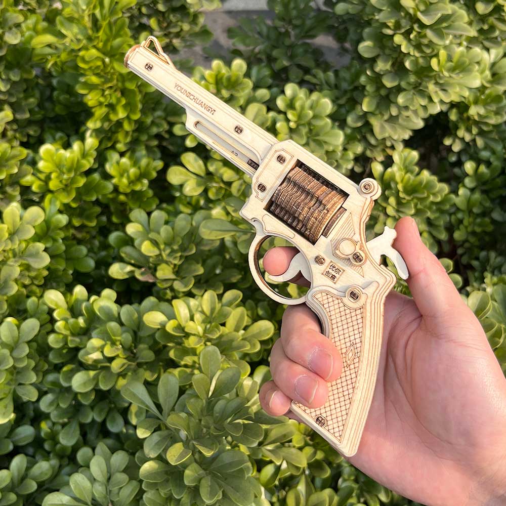 Revolver Wooden Model Kit S&W Gun - Tophatter Daily Deals