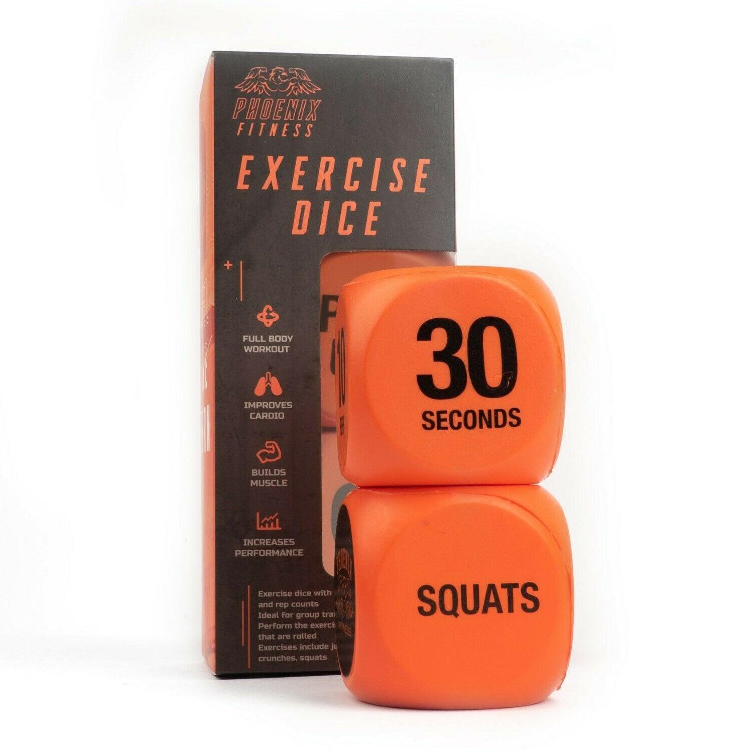 Exercise Dice – Switch Up Training Routines, Workout Fun – Fitness Decision Dice – HIIT and Exercises – Home and Gym – Orange Exercise & Fitness - Tophatter Daily Deals
