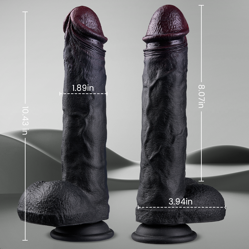 Acmejoy- 3 Thrusting 9 Vibration Heating Big Brown Dildo Tattooed Men Dildos - Tophatter Daily Deals